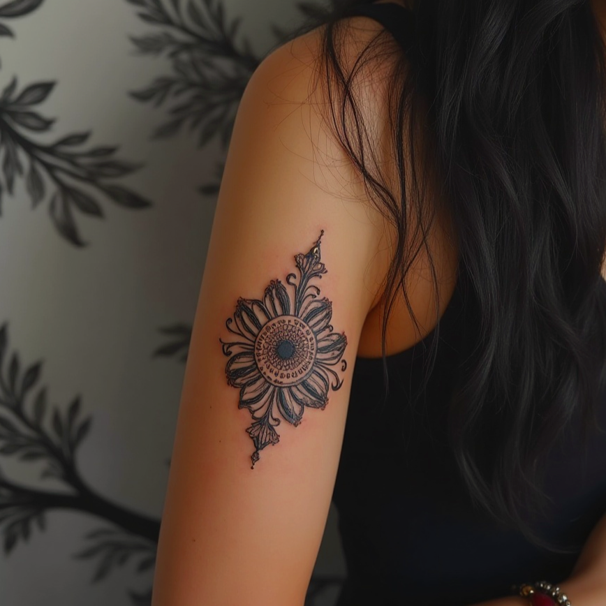 Modern hand tattoo