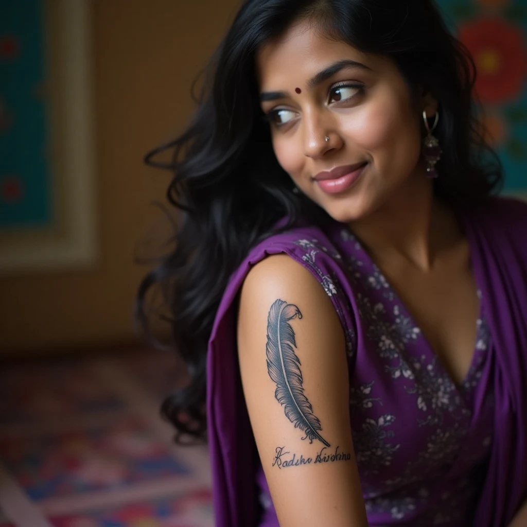 Leaf tattoo fro girls