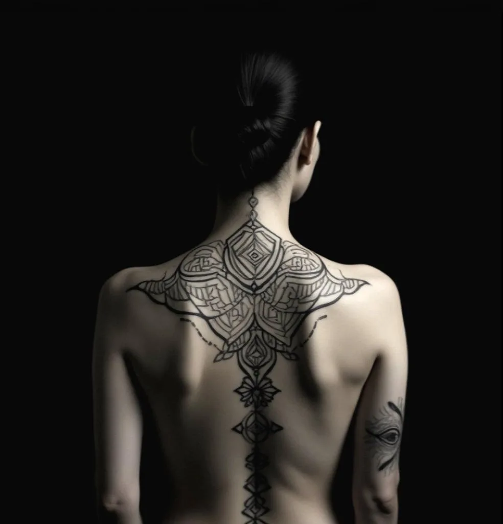 Tribal girl back pose picture