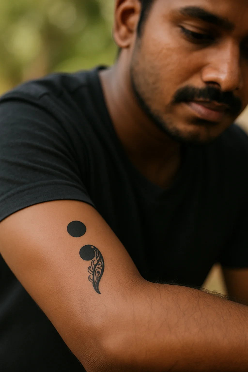 semi colon tattoo for man semi colon tattoo for man