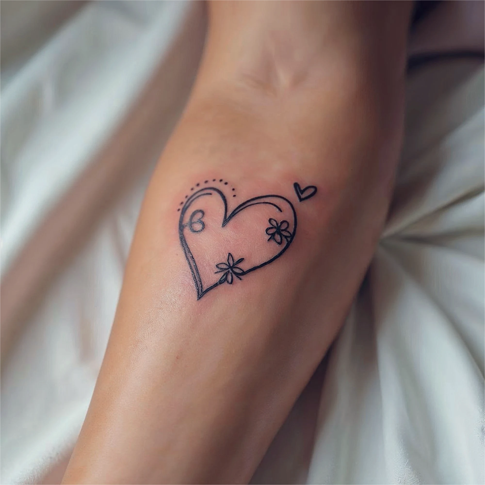 Cute small heart Tattoo Tiny Heart Outline