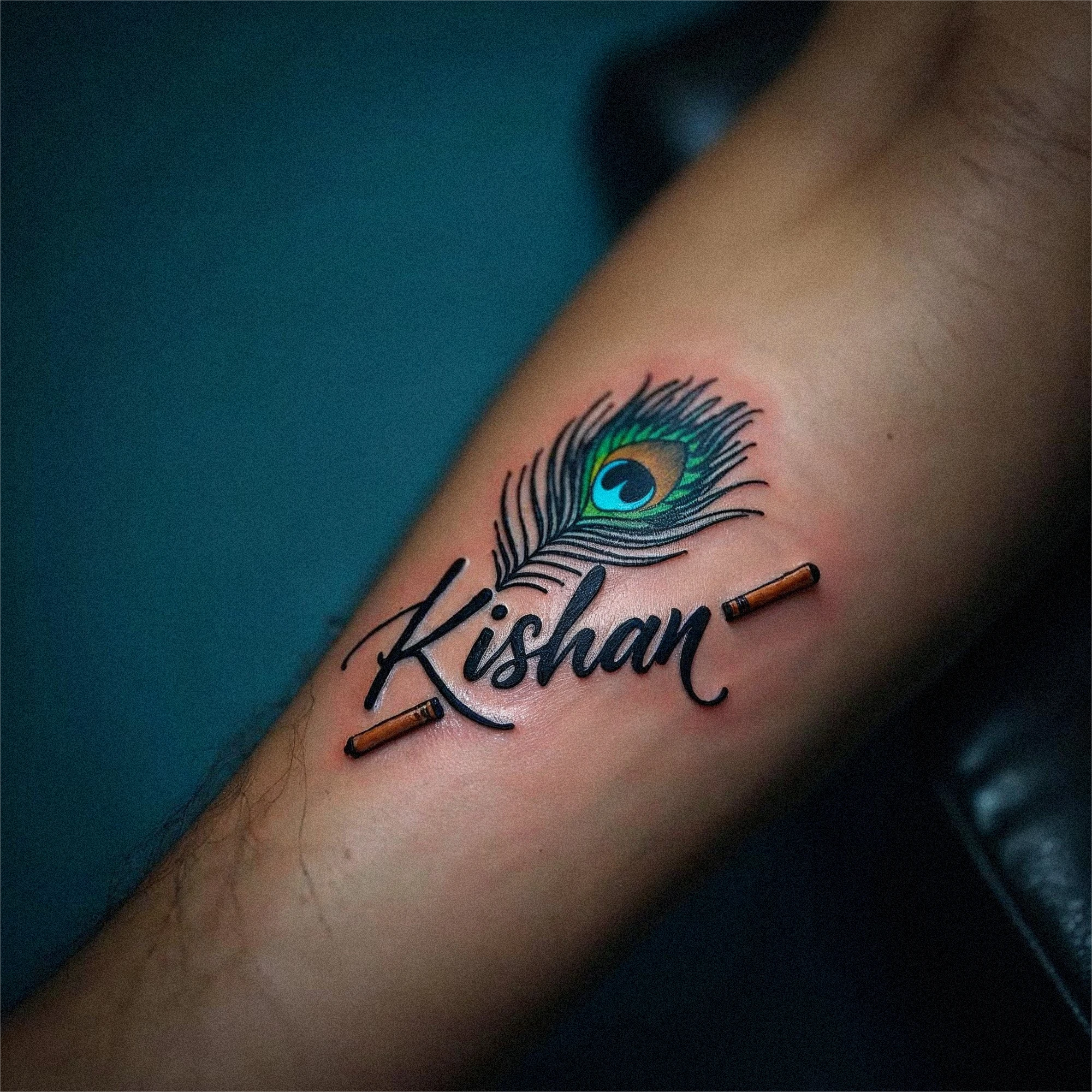 Peacock feather tattoos