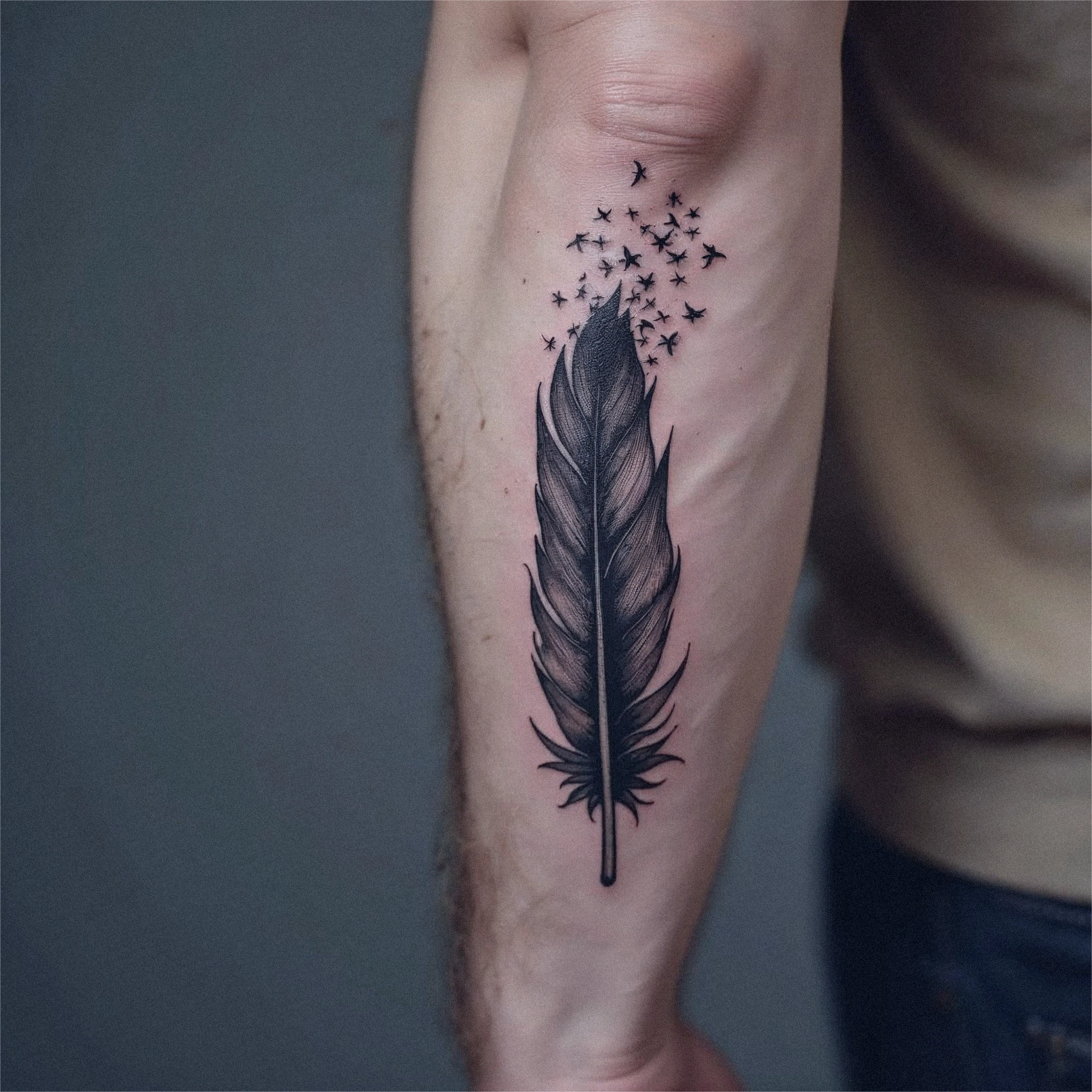 Mens Feather Tattoos Mens Feather Tattoos