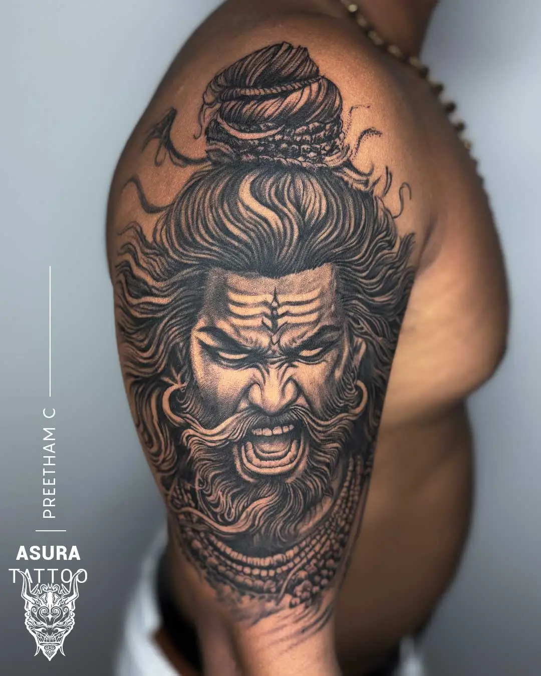 manoj Shiva Shoulder tattoo manoj Shiva Shoulder tattoo