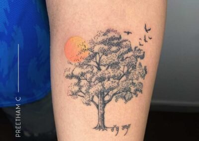 Tree with sun-forearm